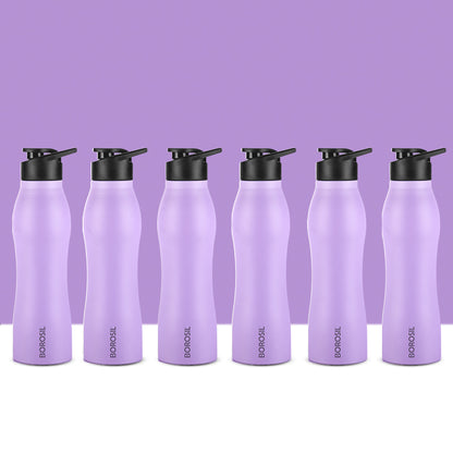 GripGo Single Wall Bottle Set, Purple