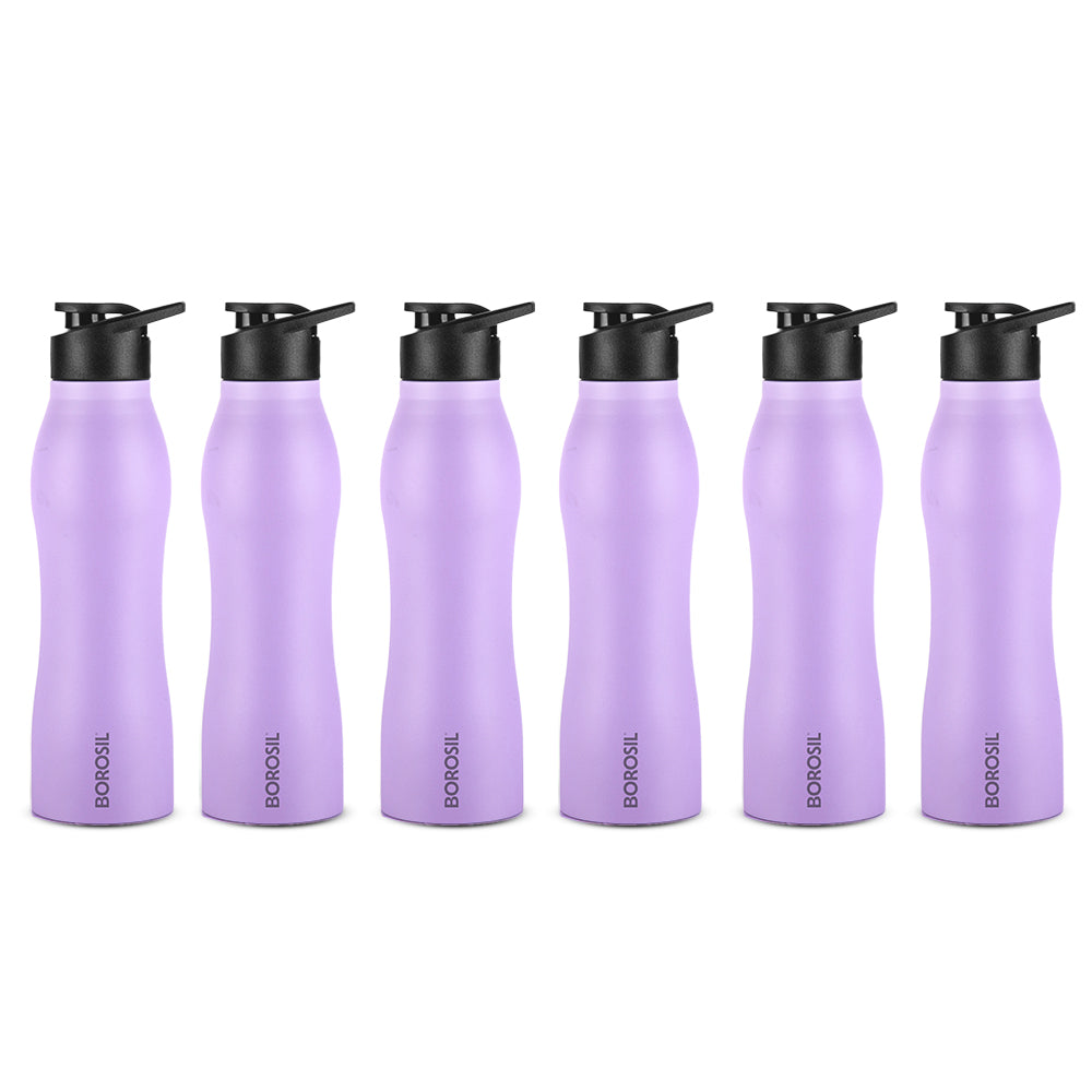 GripGo Single Wall Bottle Set, Purple