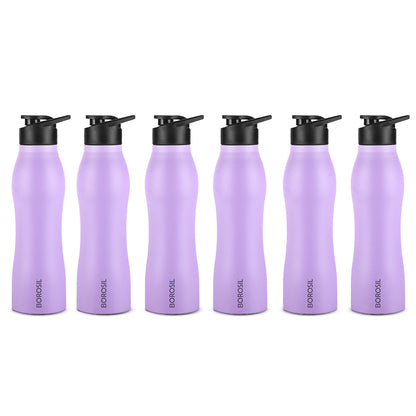 GripGo Single Wall Bottle Set, Purple