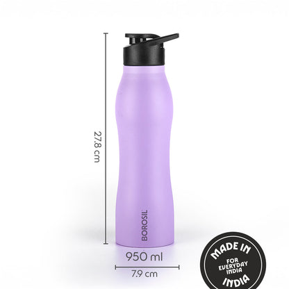 GripGo Single Wall Bottle Set, Purple