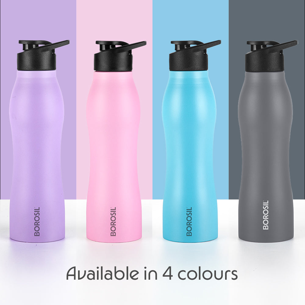 GripGo Single Wall Bottle Set, Purple