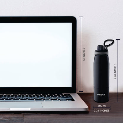 Borosil Gosport Black Personalise, 600ml