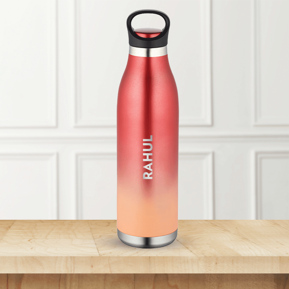 Personalised Colour Crush Vacuum Insulated Bottle, Red