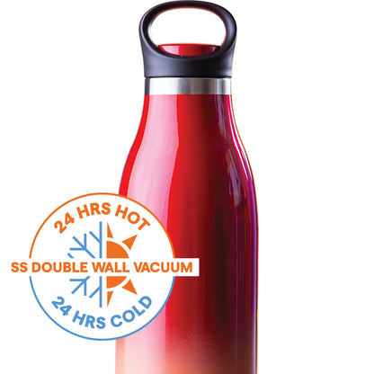 Personalised Colour Crush Vacuum Insulated Bottle, Red