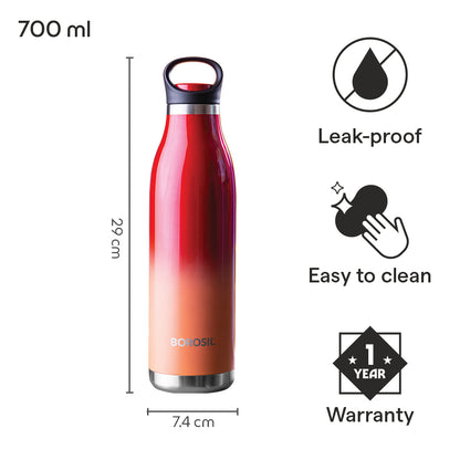 Personalised Colour Crush Vacuum Insulated Bottle, Red