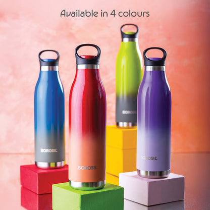 Personalised Colour Crush Vacuum Insulated Bottle, Red