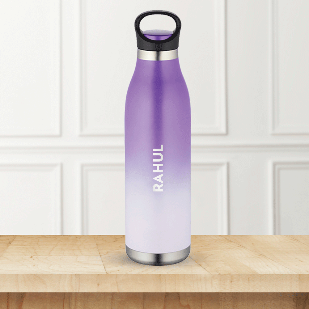 Personalised Colour Crush Vacuum Insulated Bottle, Violet