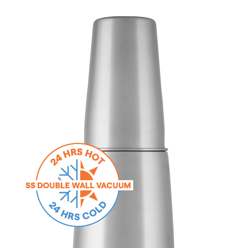 Bolt Vacuum Insulated Bottle with Drinking Glass, SS