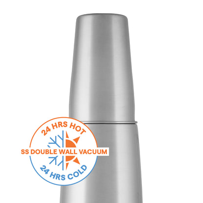 Bolt Vacuum Insulated Bottle with Drinking Glass, SS