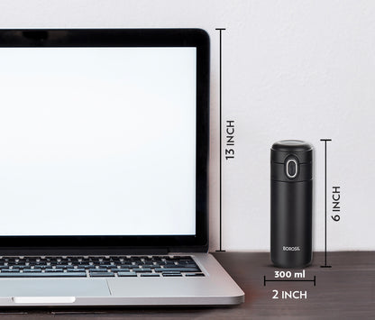 Personalised Traveller Double Wall Mug, Black