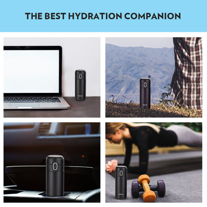 Personalised Traveller Double Wall Mug, Black