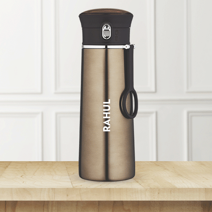 Personalised Travelease Vacuum Insulated Travel Mug, Brown