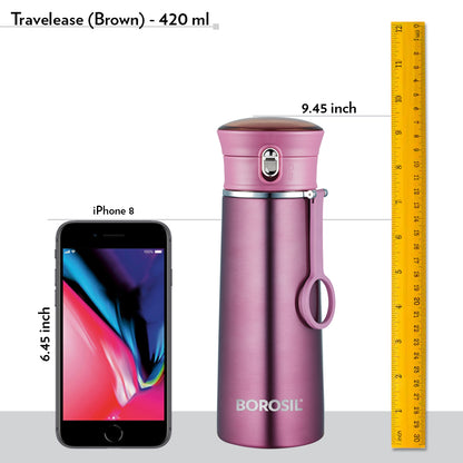 Borosil Travelease Purple, 420ml