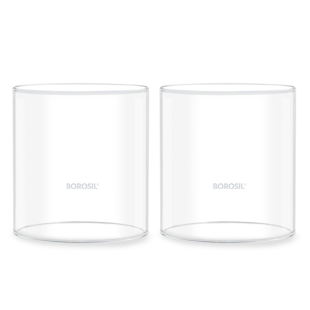 Borosil Glass Chimney Set of 2, Medium