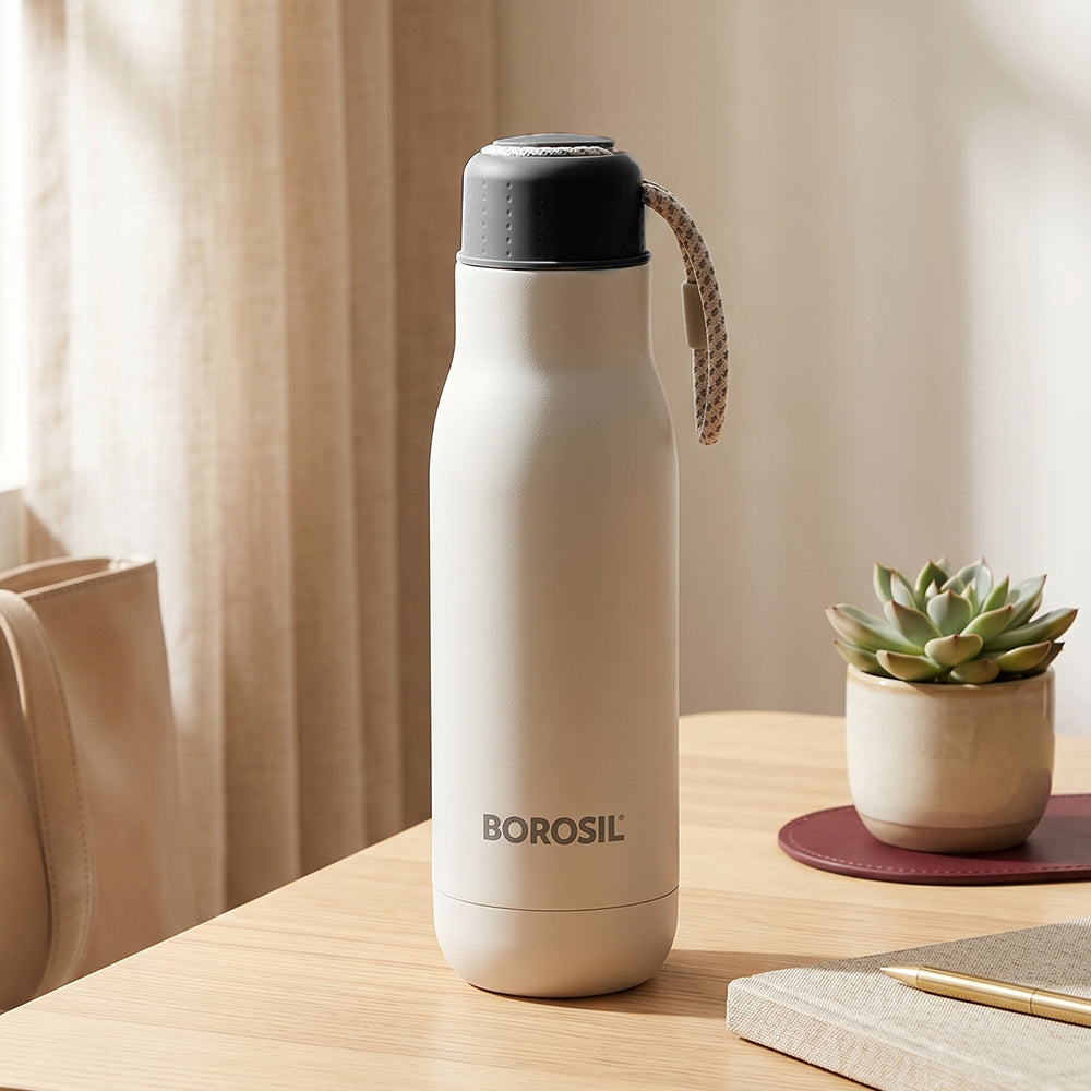 Premia Vaccum Insulated Bottle, White