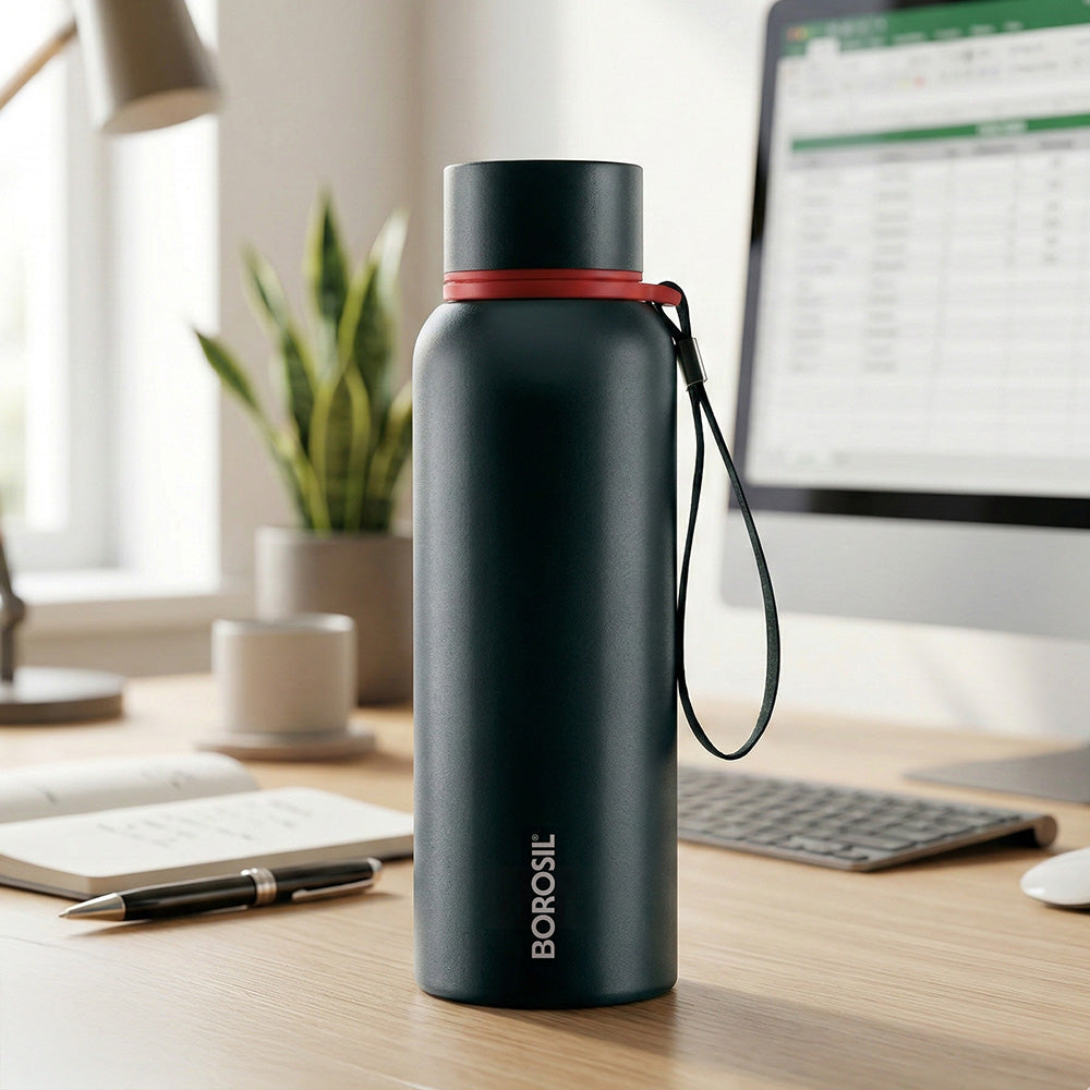 Trek Vacuum Insulated Bottle, Black