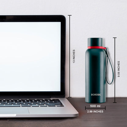 Borosil Trek Black Personalise, 500ml