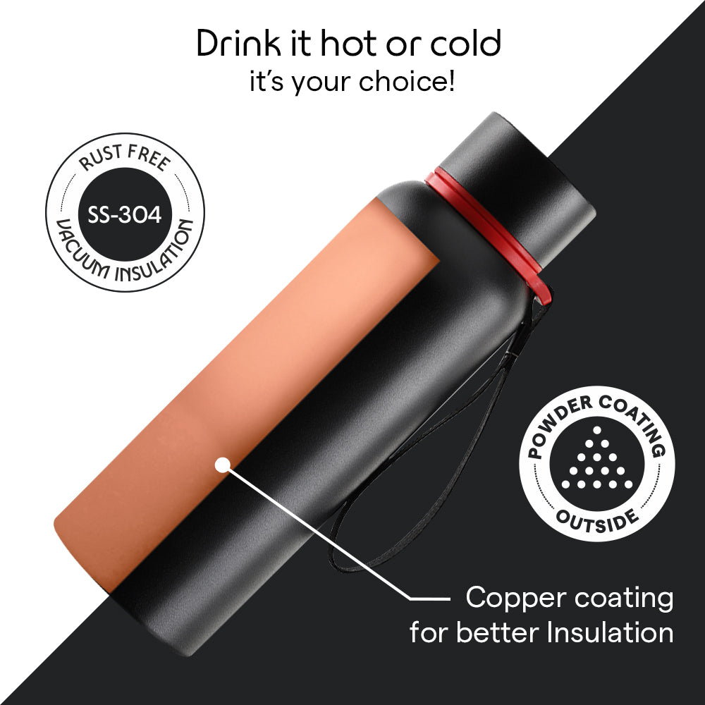 Trek Vacuum Insulated Bottle, Black