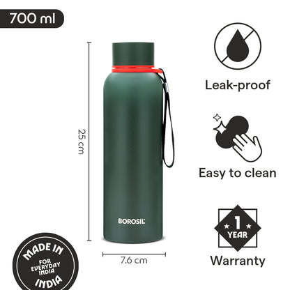 Personalised Trek Double Wall Bottle, Green