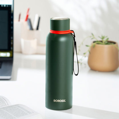Personalised Trek Double Wall Bottle, Green