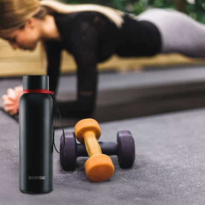 Personalised Trek Double Wall Bottle, Black