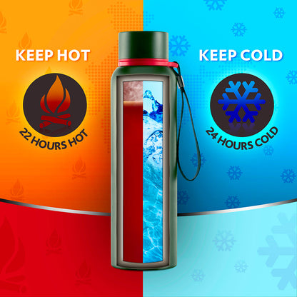 Personalised Trek Double Wall Bottle, Green