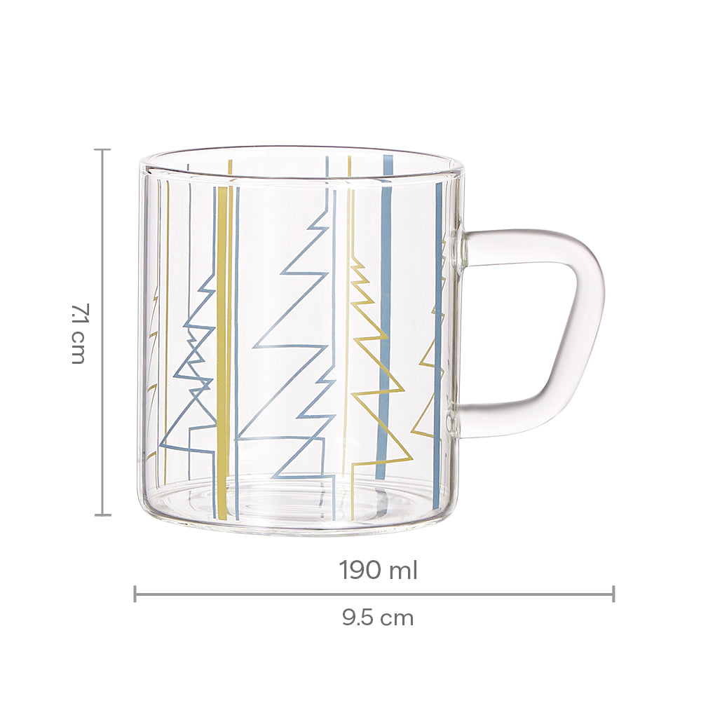 Borosil Sintra Classic Glass Mug Set