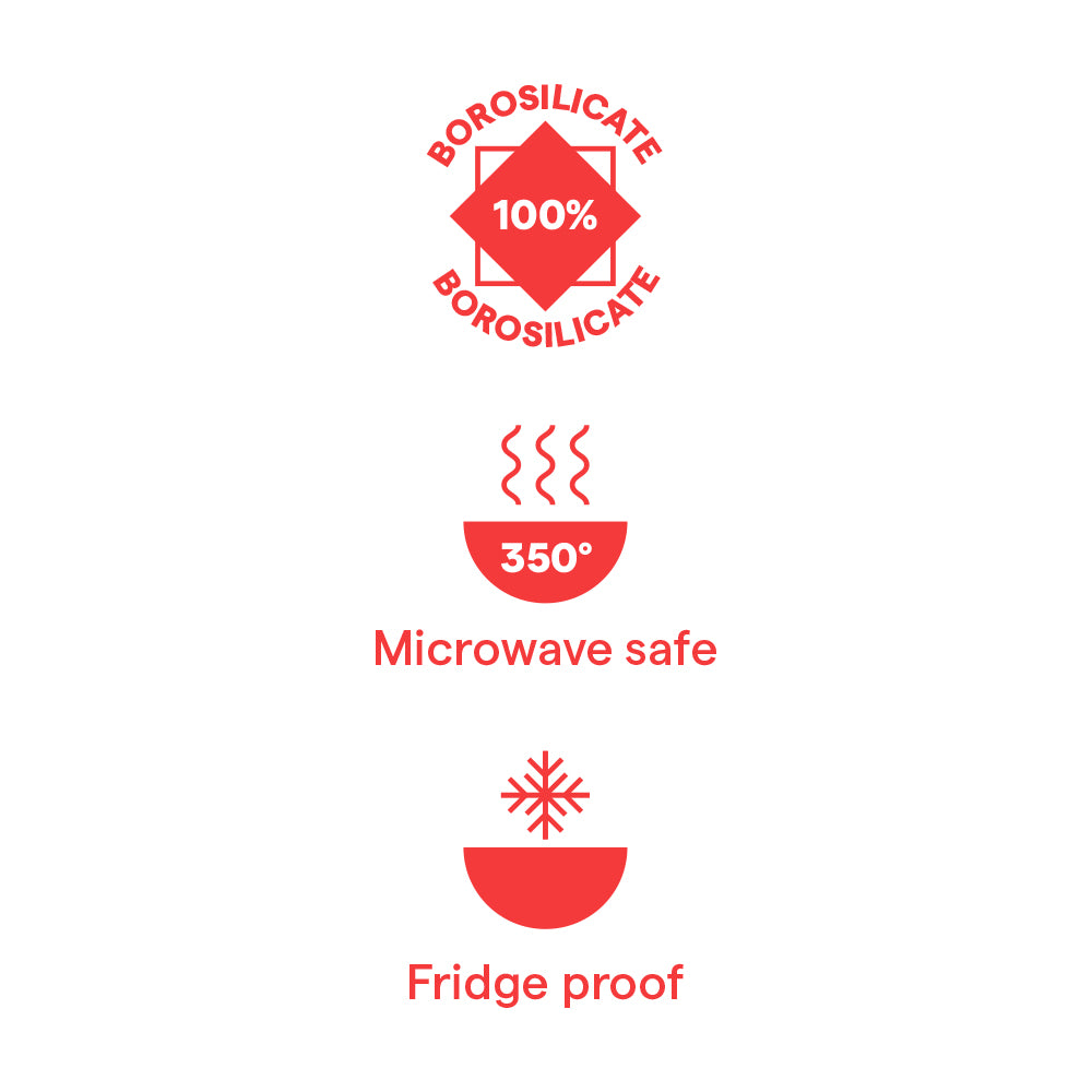 Borosil Sintra Classic Glass Mug Set