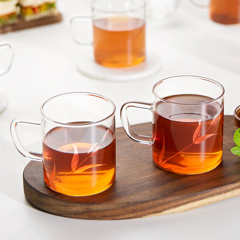 Splendour Cutwork Classic Glass Mug Set