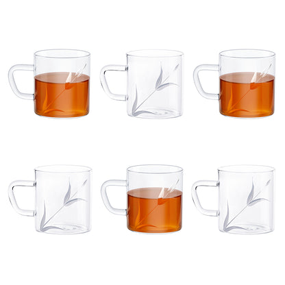 Splendour Cutwork Classic Glass Mug Set
