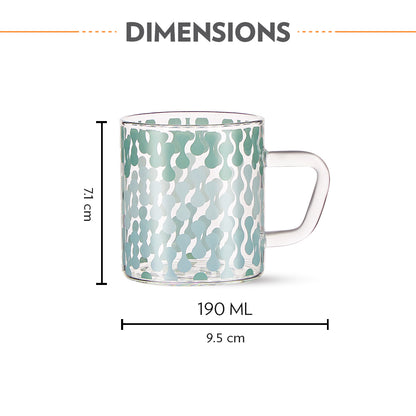 Vista Glass Mug, Set of 6, 190ml