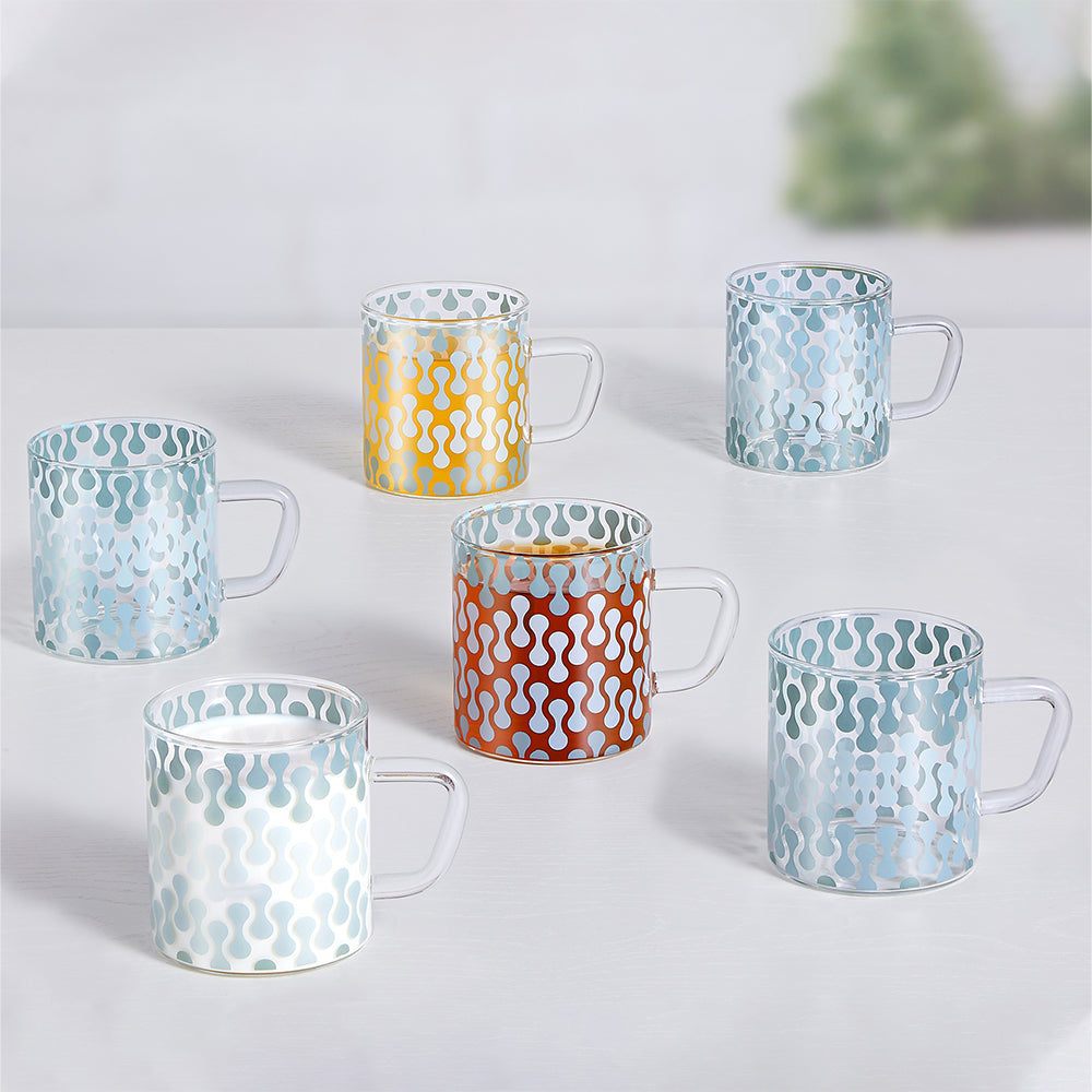 Borosil Vista Classic Glass Mug Set