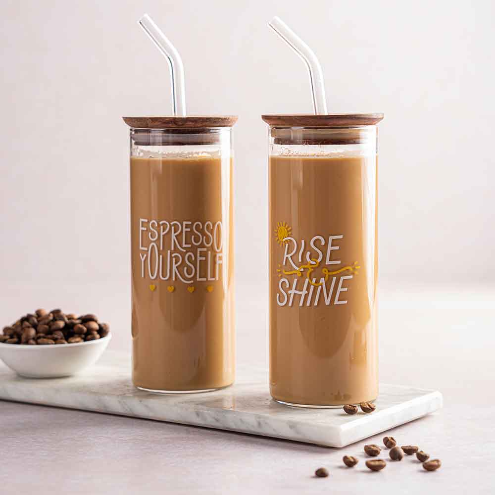 Borosil Brio and Rise & Shine Punch Glasses, Set of 2