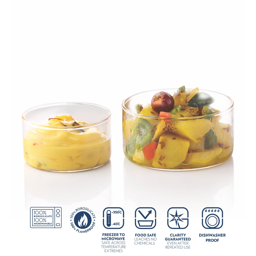 Borosil Large Vision Katori, Set of 6