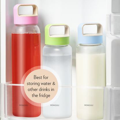 Personalised Crysto Wide Mouth Clear Glass Bottle