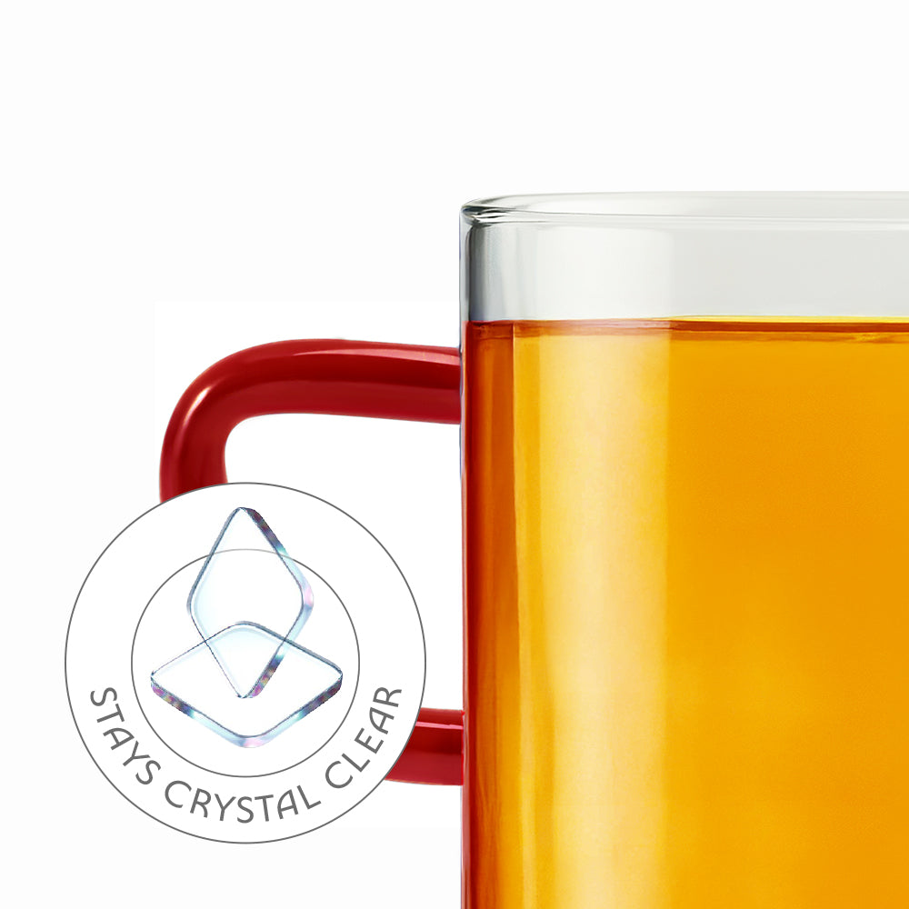 Borosil Brown Vision Classic Mug Set, 190ml x 6