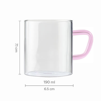 Borosil Pink Vision Classic Mug Set