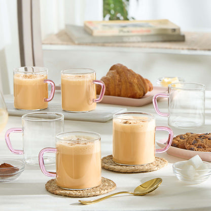 Borosil Pink Vision Classic Mug Set