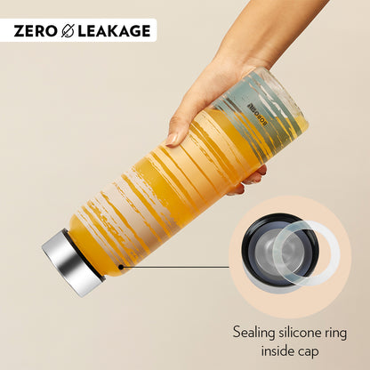 Crysto Wide Mouth Glance Glass Bottle