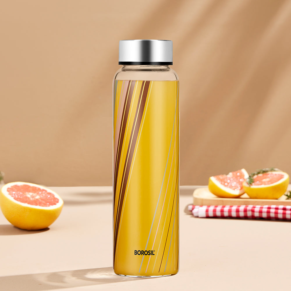 Crysto Wide Mouth Prism Glass Bottle