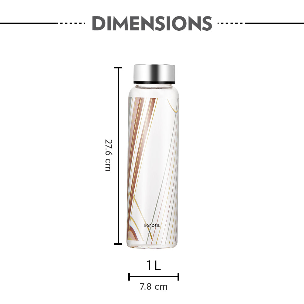 Crysto Wide Mouth Prism Glass Bottle