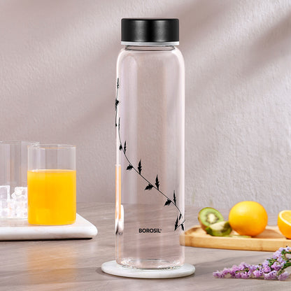 Crysto Black Krip Glass Bottle