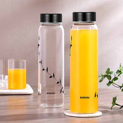 Crysto Black Krip Glass Bottle