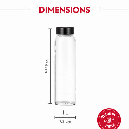 Crysto White Krip Glass Bottle