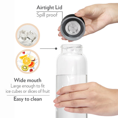 Crysto White Krip Glass Bottle