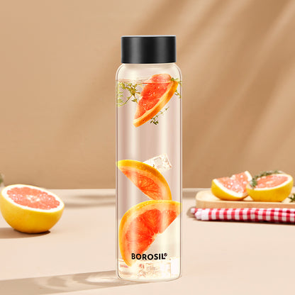 Crysto Wide Mouth Clear Glass Bottle