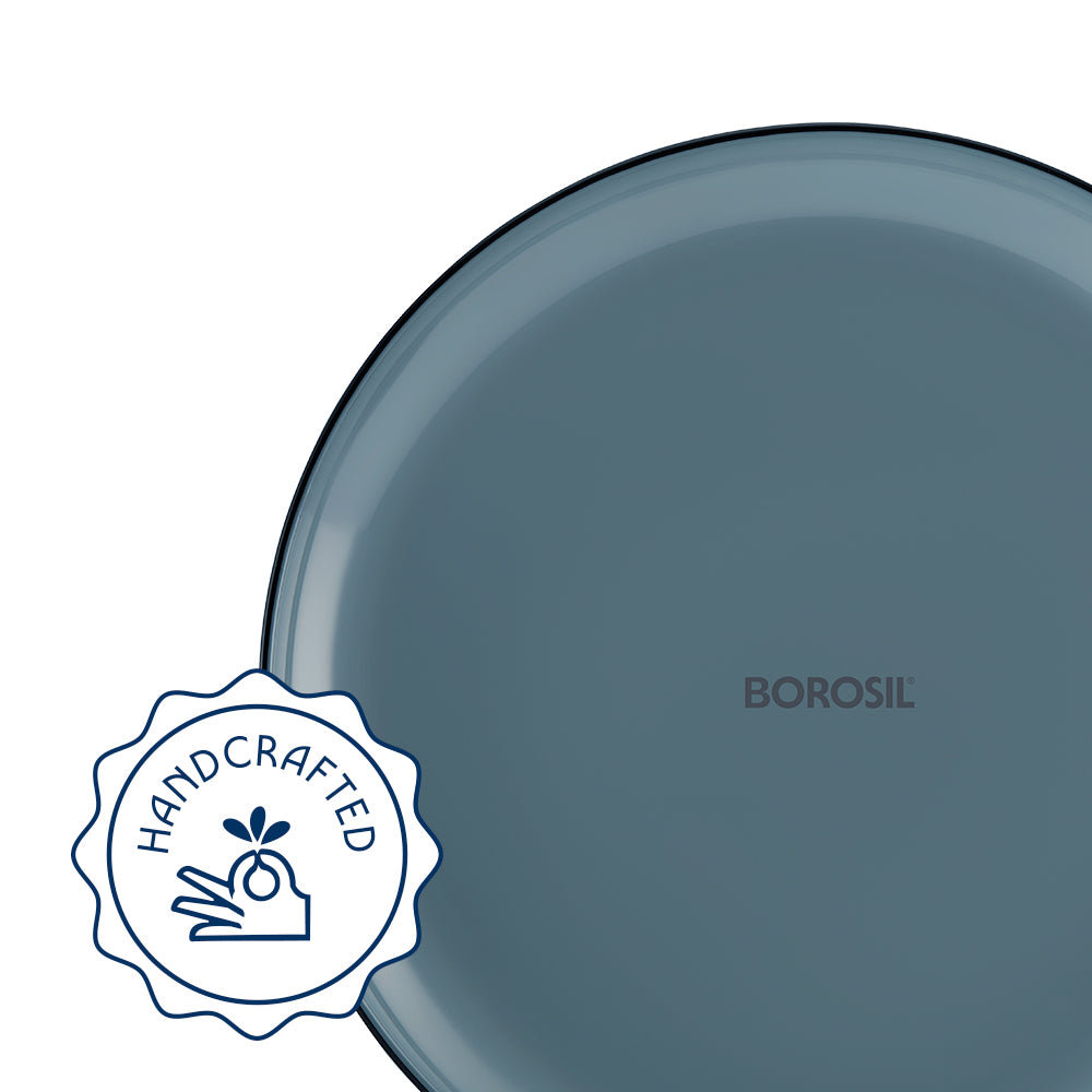 Borosil Aura Glass Dinner Set, Grey, 20 pc