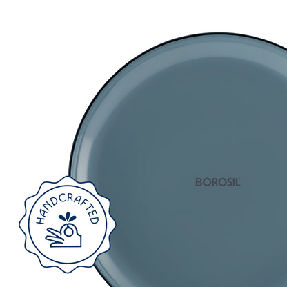 Borosil Aura Glass Dinner Set, Grey, 20 pc