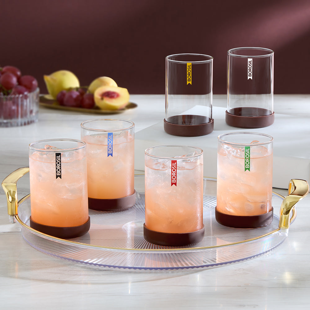 Borosil Vision Glass Set, Cappuccino