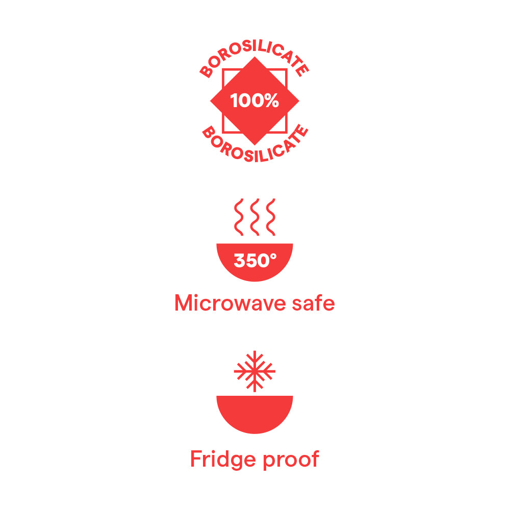 Borosil Vision Glass Set of 6, 295 ml, Cappuccino